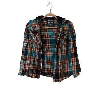 🍀 5/$25🍀 Brothers‎ boy hoodie flannel size large 12